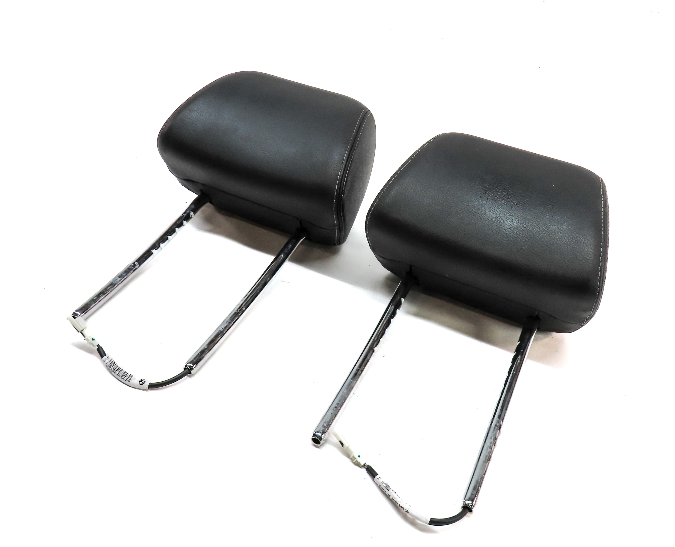 11-17 BMW X3 (F25) FRONT LEFT & RIGHT COMFORT SEAT HEADREST SET 2 (Black) — exact item pictured